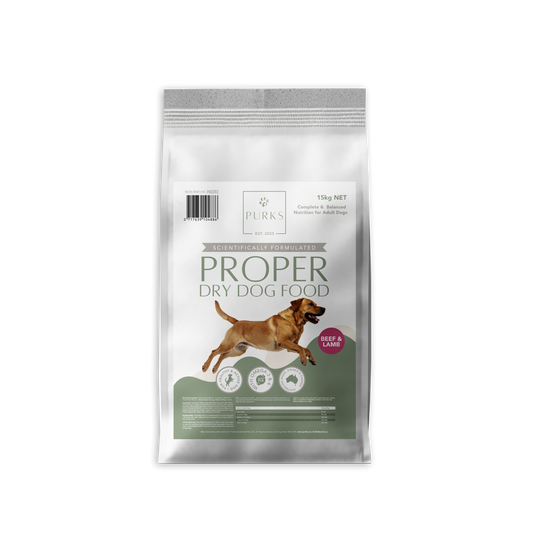 Proper Dry Dog Food, Adult, Beef & Lamb - 15kg